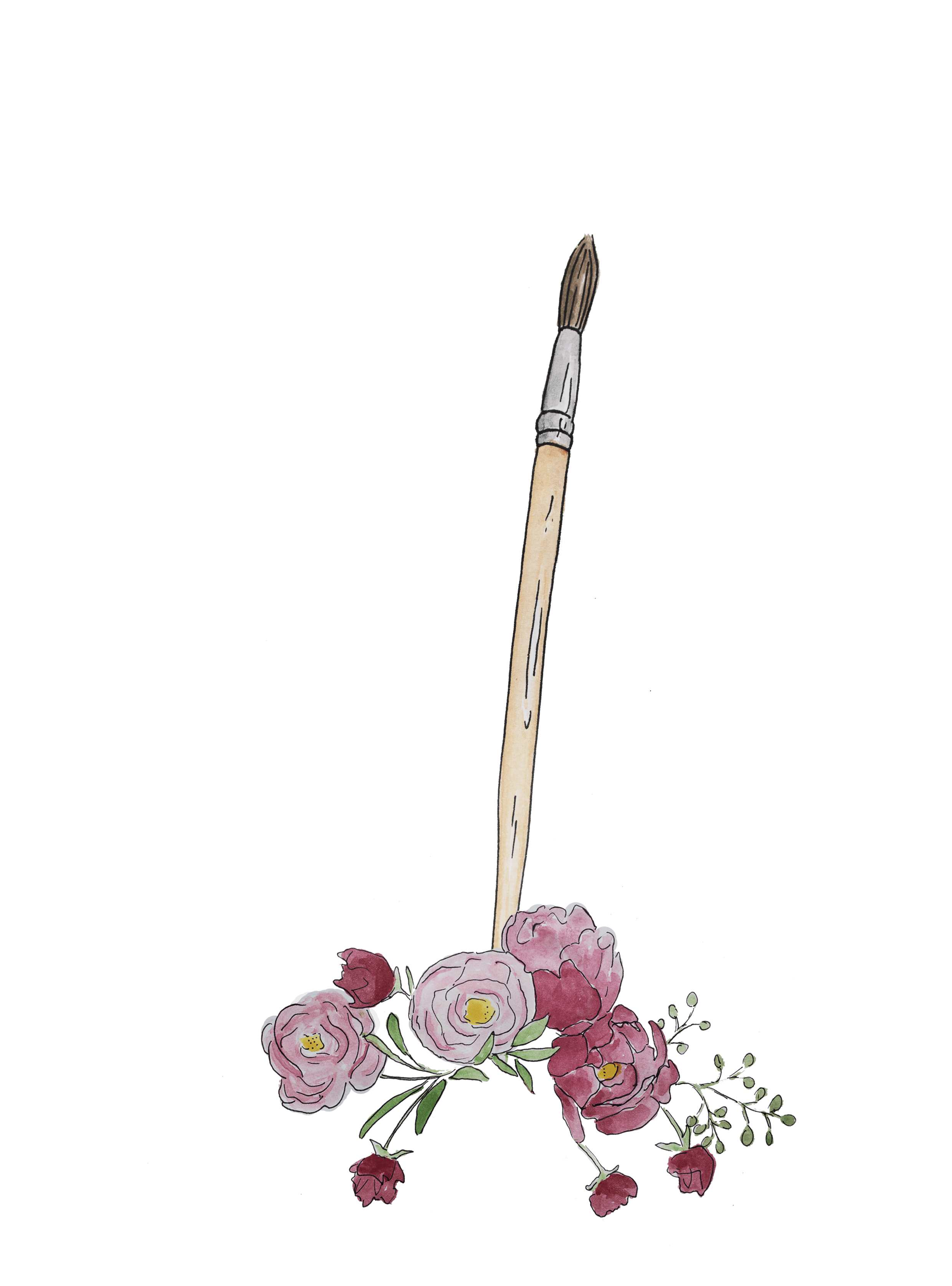 Aquarell Hochzeitsfoto